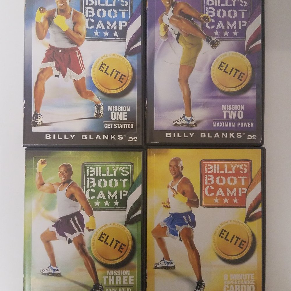 Billy's Blanks Elite Bootcamp Workout DVD Lot of 4